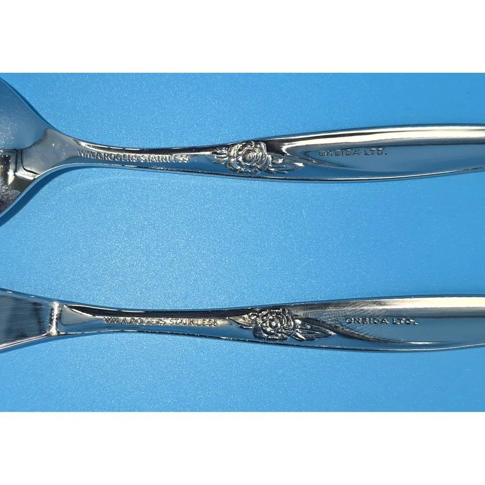 Oneida LA ROSE Stainless Premier Ltd Spreader‎ & Sugar Spoon Flatware Silverware